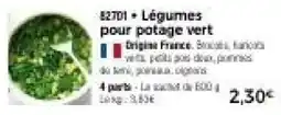 Thiriet Légumes pour potage vert offre