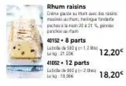 Thiriet Rhum raisins offre