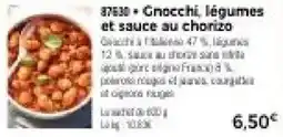 Thiriet Gnocchi, légumes et sauce au chorizo offre