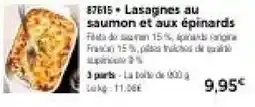 Thiriet 87615 Lasagnes au saumon et aux épinards offre