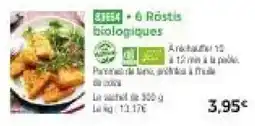 Thiriet Röstis biologiques offre