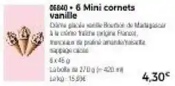 Thiriet 6 mini cornets vanille offre