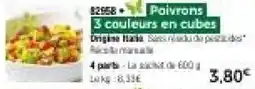 Thiriet Poivrons 3 couleurs en cubes offre