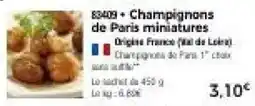 Thiriet Champignons de Paris miniatures offre