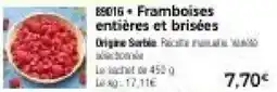 Thiriet Framboises entières et brisées offre