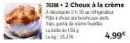Thiriet 2 Choux à la crème offre