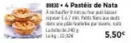 Thiriet 4 Pastéis de Nata offre