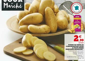 U Express Pomme de terre de consommation lavee a chair ferme princesse amandine offre