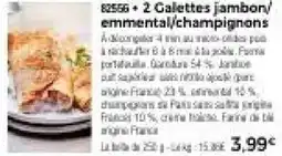Thiriet 2 galettes jambon/emmental/champignons offre