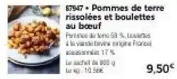 Thiriet Pommes de terre rissolées et boulettes au bœuf offre