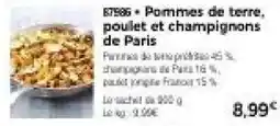 Thiriet Pommes de terre, poulet et champignons de Paris offre