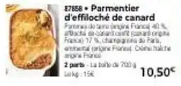 Thiriet Parmentier d'effiloché de canard offre