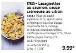 Thiriet Lasagnettes au saumon, sauce crèmeuse au citron offre