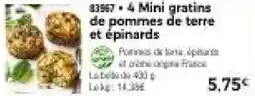 Thiriet La belle de pommes de terre et épinards offre