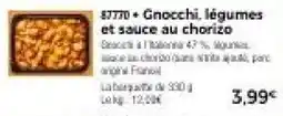 Thiriet Gnocchi légumes et sauce au chorizo offre