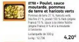 Thiriet 87766 Poulet sauce moutarde pommes de terre haricots verts offre