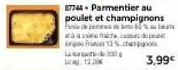 Thiriet Parmentier au poulet et champignons offre