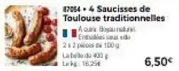 Thiriet Saucisses de Toulouse traditionnelles offre