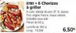 Thiriet 6 Charizos à griller offre