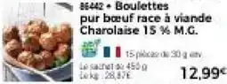 Thiriet Boulettes pur bœuf race à viande Charolaise offre