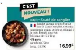 Thiriet Sauté de sanglier offre