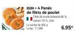 Thiriet 4 Panés de filets de poulet offre