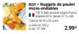 Thiriet Nuggets de poulet micro-ondables offre