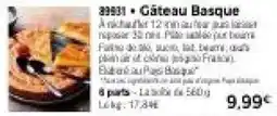 Thiriet Gâteau Basque offre