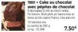 Thiriet Cake au chocolat offre
