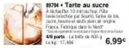 Thiriet Tarte au sucre offre