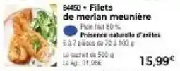 Thiriet Filets de merlan meunière offre