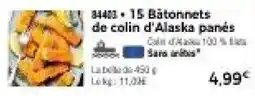 Thiriet COLONA Bâtonnets de colin d'Alaska panés offre