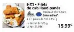 Thiriet Filets de cabillaud panés offre