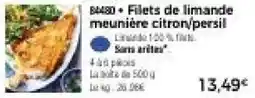 Thiriet Filets de limande meunière citron/persil offre