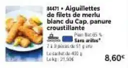 Thiriet Aiguillettes de filets de merlu blanc du Cap offre