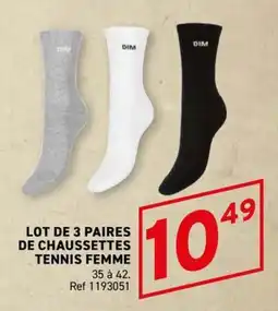 Trafic DIM Chaussettes tennis femme offre