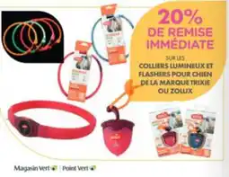 Point Vert Colliers lumineux et flashers pour chien offre