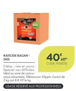 Point Vert RACAN RATICIDE offre