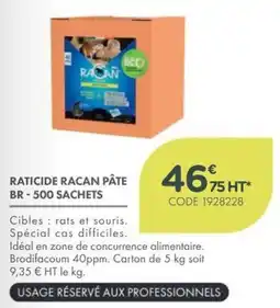 Point Vert RACAN RATICIDE PÂTE offre