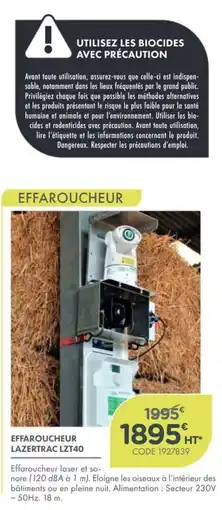 Point Vert LAZERTRAC LZZ40 offre