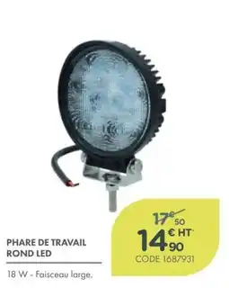 Point Vert PHARE DE TRAVAIL ROND LED offre
