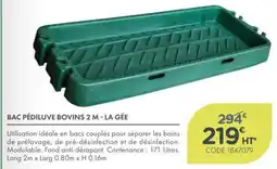 Point Vert LA GÉE BAC PÉDILUVE BOVINS 2 M offre