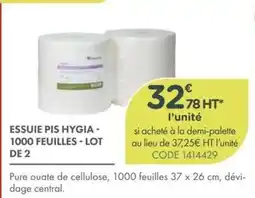 Point Vert HYGIA Essuie pis offre
