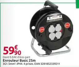 Mr Bricolage Enrouleur Basic 25m offre