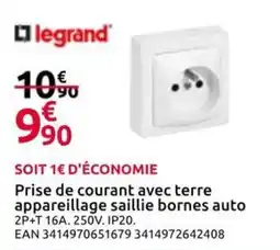 Mr Bricolage legrand Prise de courant avec terre offre