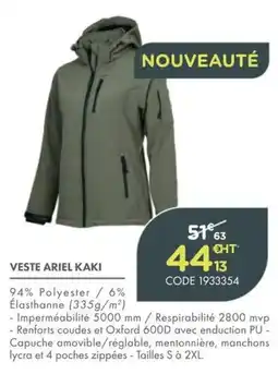 Point Vert VESTE ARIEL KAKI offre