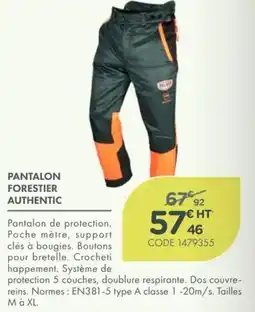 Point Vert PANTALON FORESTIER AUTHENTIC offre