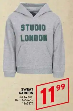 Trafic STUDIO LONDON SWEAT GARCON offre
