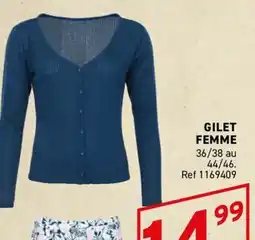 Trafic GILET FEMME offre