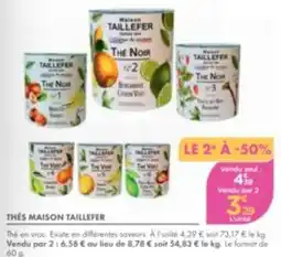 Point Vert MAISON TAILLEFER THÉ NOIR offre